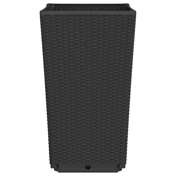 Musta ulkokukkalaatikot Falusa 32,5x32,5x57cm (2 kpl pp)