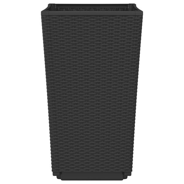Musta ulkokukkalaatikot Falusa 32,5x32,5x57cm (2 kpl pp)