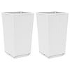 Weiße Außenblumenkästen Falusa 32,5x32,5x57cm (2 Stück pro Packung)