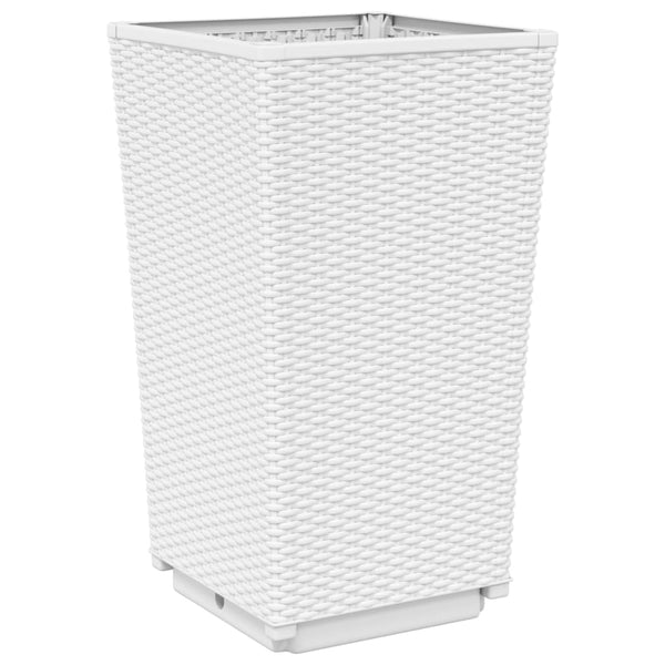 Weiße Außenblumenkästen Falusa 32,5x32,5x57cm (2 Stück pro Packung)