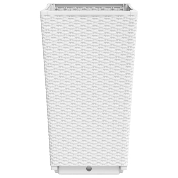 Weiße Außenblumenkästen Falusa 32,5x32,5x57cm (2 Stück pro Packung)