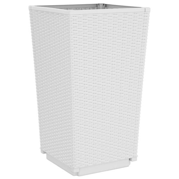 Weiße Außenblumenkästen Falusa 32,5x32,5x57cm (2 Stück pro Packung)