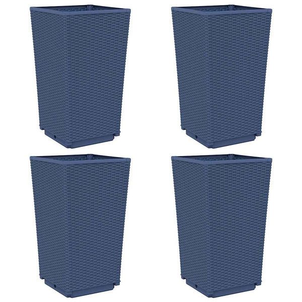 Graue Outdoor-Blumenkästen Falusa 32,5x32,5x57cm (4 Stück PP)