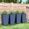 Graue Outdoor-Blumenkästen Falusa 32,5x32,5x57cm (4 Stück PP)
