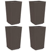 Braune Outdoor-Blumenkästen Falusa 32,5x32,5x57cm (4 Stück pp)