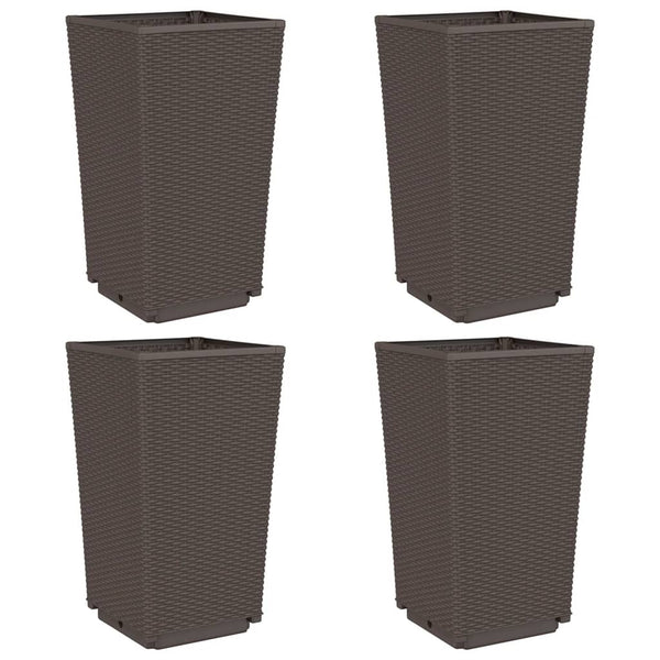 Braune Outdoor-Blumenkästen Falusa 32,5x32,5x57cm (4 Stück pp)