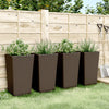 Braune Outdoor-Blumenkästen Falusa 32,5x32,5x57cm (4 Stück pp)