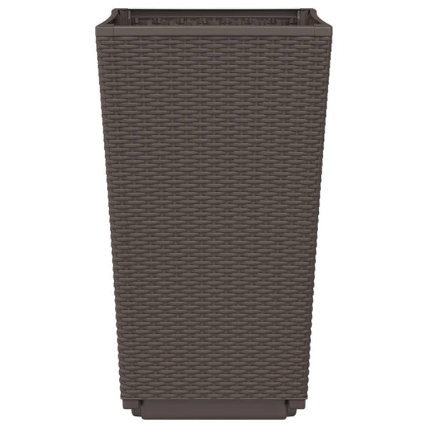 Braune Outdoor-Blumenkästen Falusa 32,5x32,5x57cm (4 Stück pp)