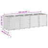 Graues Blumenkasten Selesteanu 160x40x53cm (pp)