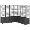 Schwarzer Blumenkasten mit Spalier Avery 160x160x140cm (pp)