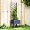 Graues Blumenkasten mit Spalier Cairula 40x40x142cm (pp)