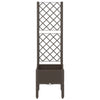 Brauner Blumenkasten mit Spalier Cairula 40x40x142cm (pp)