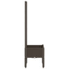 Brauner Blumenkasten mit Spalier Cairula 40x40x142cm (pp)