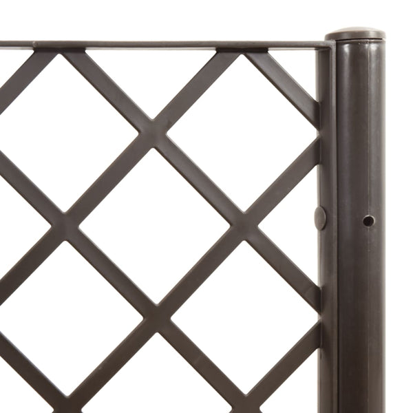 Brauner Blumenkasten mit Spalier Cairula 40x40x142cm (pp)