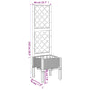 Brauner Blumenkasten mit Spalier Cairula 40x40x142cm (pp)