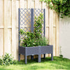 Grauer Blumenkasten mit Spalier Cairula 80x40x142cm (PP)