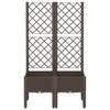 Brauner Blumenkasten mit Spalier Cairula 80x40x142cm (pp)
