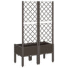 Brauner Blumenkasten mit Spalier Cairula 80x40x142cm (pp)