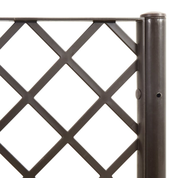 Brauner Blumenkasten mit Spalier Cairula 80x40x142cm (pp)