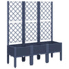 Grauer Blumenkasten mit Rankgitter Cairula 120x40x142cm (PP)