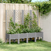 Hellgrauer Blumenkasten mit Spalier Cairula 160x40x142cm (pp)