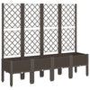 Brauner Blumenkasten mit Spalier Cairula 160x40x142cm (PP)