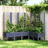 Grauer Blumenkasten mit Spalier Cairula 160x120x142cm (pp)