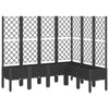 Schwarzer Blumenkasten mit Spalier Cairula 160x120x142cm (PP)