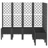 Schwarzer Blumenkasten mit Spalier Cairula 160x120x142cm (PP)