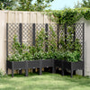 Schwarzer Blumenkasten mit Spalier Cairula 160x120x142cm (PP)
