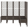 Brauner Blumenkasten mit Rankgitter Cairula 160x120x142cm (PP)