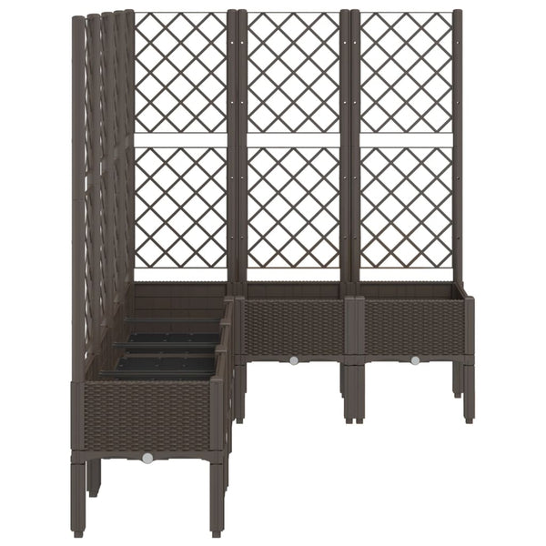 Brauner Blumenkasten mit Rankgitter Cairula 160x120x142cm (PP)