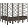 Brauner Blumenkasten mit Rankgitter Cairula 160x120x142cm (PP)