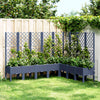 Grauer Blumenkasten mit Spalier Cairula 200x160x142cm (pp)