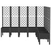 Schwarzer Blumenkasten mit Spalier Cairula 200x160x142cm (pp)