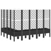 Schwarzer Blumenkasten mit Spalier Cairula 200x160x142cm (pp)