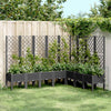 Schwarzer Blumenkasten mit Spalier Cairula 200x160x142cm (pp)