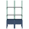 Grauer Blumenkasten mit Rankgitter Werle 80x40x142,5cm (pp)