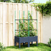 Grauer Blumenkasten mit Rankgitter Werle 80x40x142,5cm (pp)