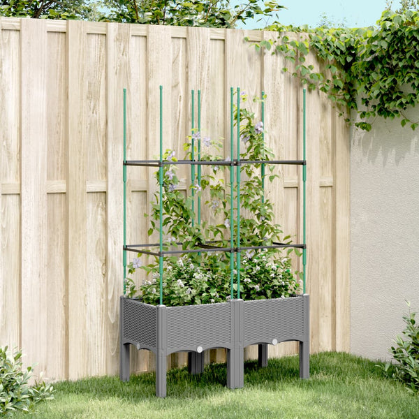 Blumendeko Blumenkasten mit Spalier Werle 80x40x142,5cm (PP)