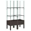 Brauner Blumenkasten mit Spalier Werle 80x40x142,5cm (PP)