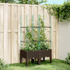 Brauner Blumenkasten mit Spalier Werle 80x40x142,5cm (PP)