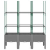 Hellgrauer Blumenkasten mit Spalier Werle 120x40x142,5cm (PP)