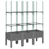 Hellgrauer Blumenkasten mit Spalier Werle 120x40x142,5cm (PP)
