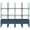 Grauer Blumenkasten mit Spalier Werle 160x40x142,5cm (pp)