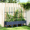 Grauer Blumenkasten mit Spalier Werle 160x40x142,5cm (pp)