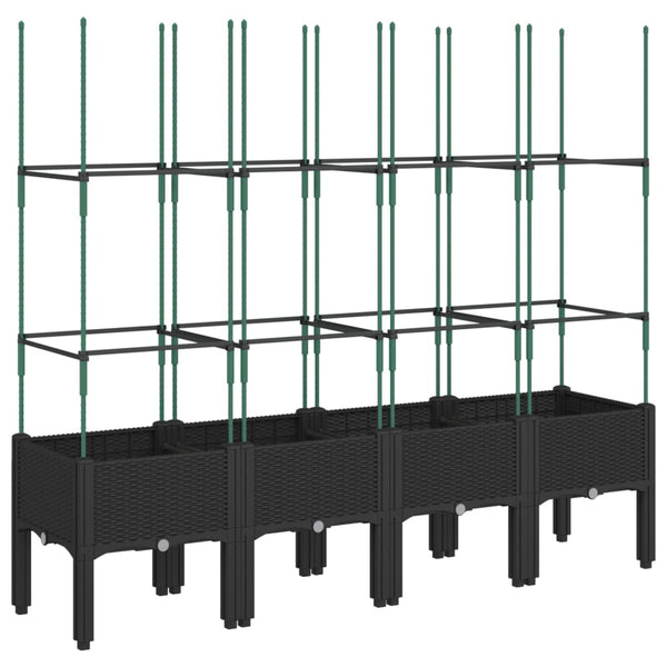 Blumenkasten mit Rankgitter Werle 160x40x142,5cm (PP)
