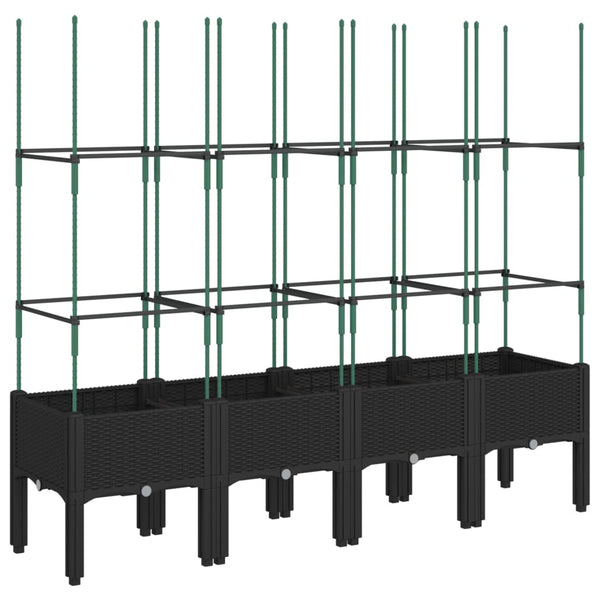 Blumenkasten mit Rankgitter Werle 160x40x142,5cm (PP)