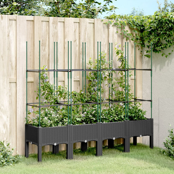Blumenkasten mit Rankgitter Werle 160x40x142,5cm (PP)