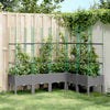 Blumenkasten mit hellgrauem Spalier Werle 160x40x142,5cm (PP)